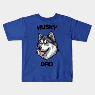 Husky Dad Funny Gift Dog Breed Pet Lover Puppy Kids T-Shirt